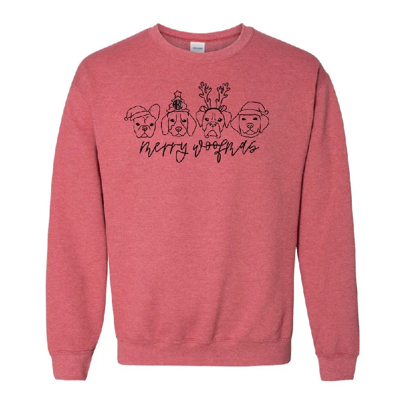Massive Price Cuts!Monogrammed 'Merry Woofmas' Crewneck Sweatshirt
