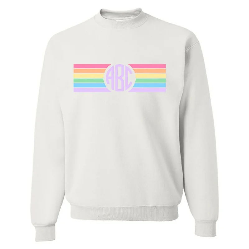 Find Your Perfect Deal Today!Monogrammed 'Rainbow Striped' Crewneck Sweatshirt