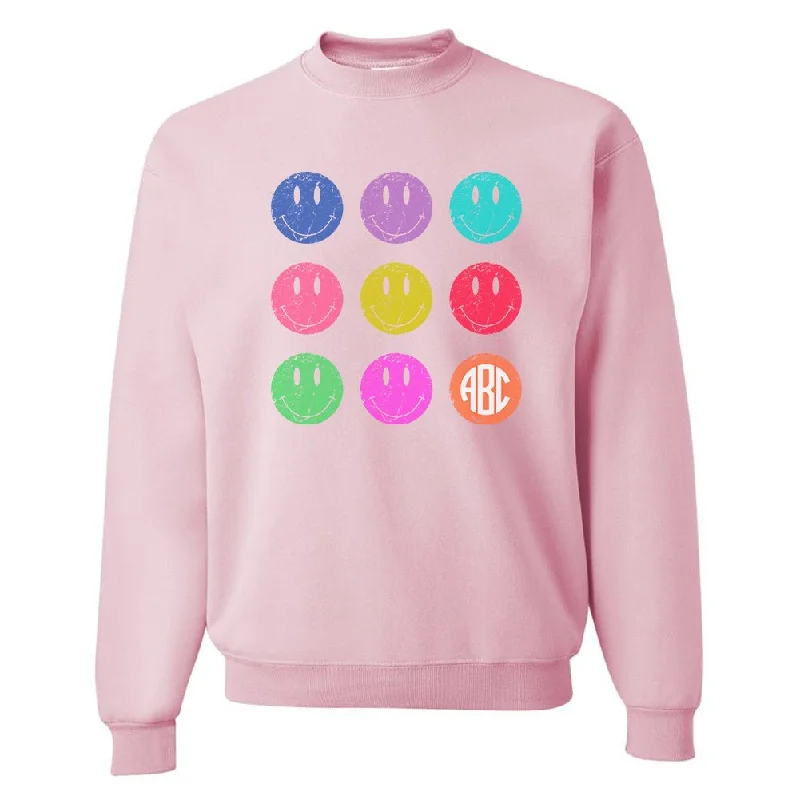 Today’s Deals, Tomorrow’s Regrets!Monogrammed 'Retro Smileys' Crewneck Sweatshirt