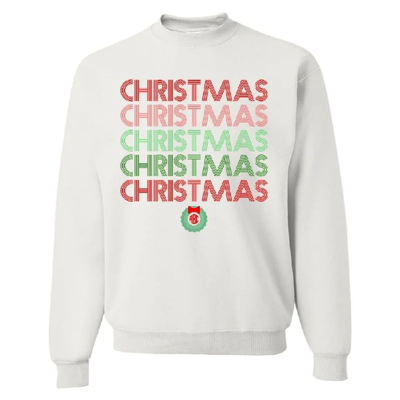 Save Up to 50% Off!Monogrammed 'Retro Christmas' Crewneck Sweatshirt