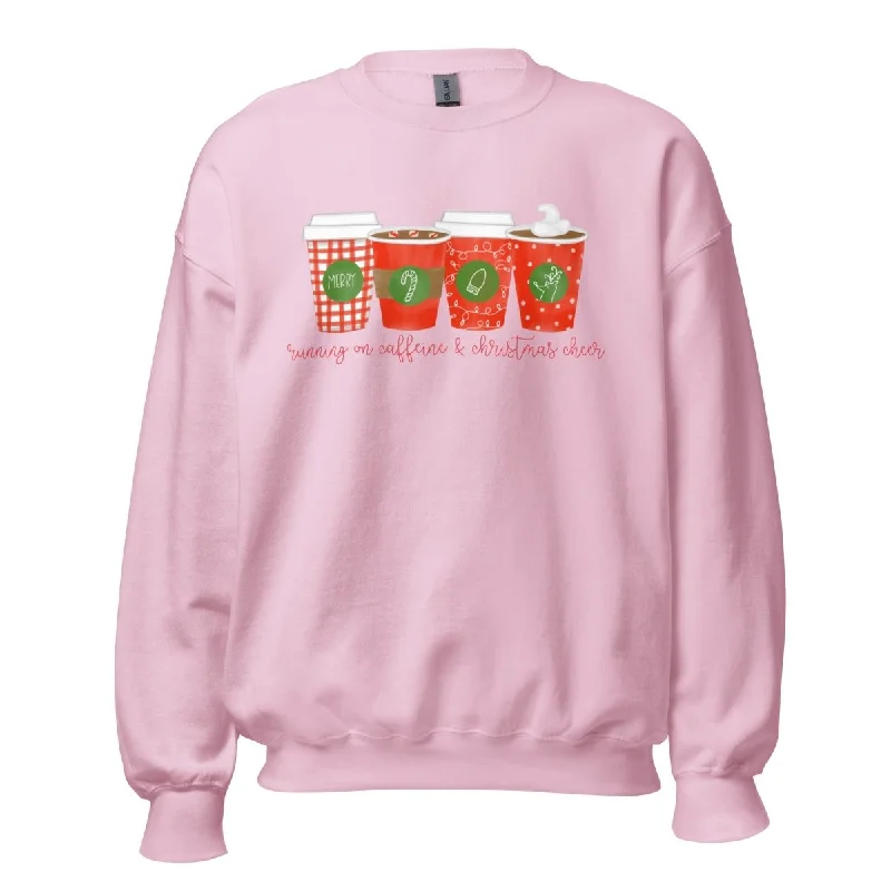 Price Drop Alert!Monogrammed 'Running On Caffeine & Christmas Cheer' Crewneck Sweatshirt Price Drop Alert!Monogrammed 'Running On Caffeine & Christmas Cheer' Crewneck Sweatshirt
