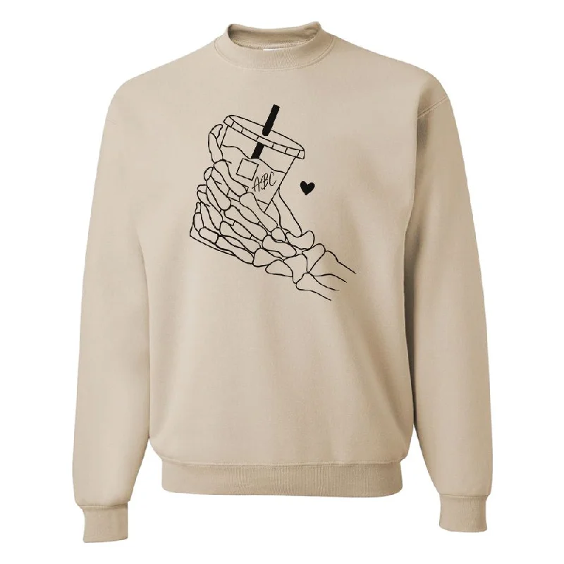 Don’t Wait – Shop Today!Initialed 'Skeleton Iced Coffee' Crewneck Sweatshirt