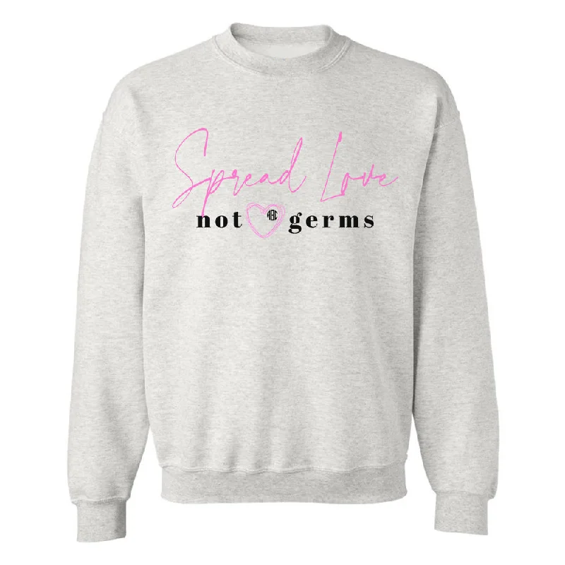 Don’t Wait – Deals Won’t Last!Monogrammed 'Spread Love, Not Germs' Crewneck Sweatshirt Don’t Wait – Deals Won’t Last!Monogrammed 'Spread Love, Not Germs' Crewneck Sweatshirt