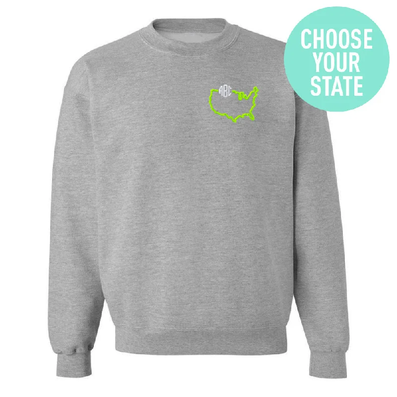 Today Only – Don’t Miss It!Monogrammed State Pride Crewneck Sweatshirt