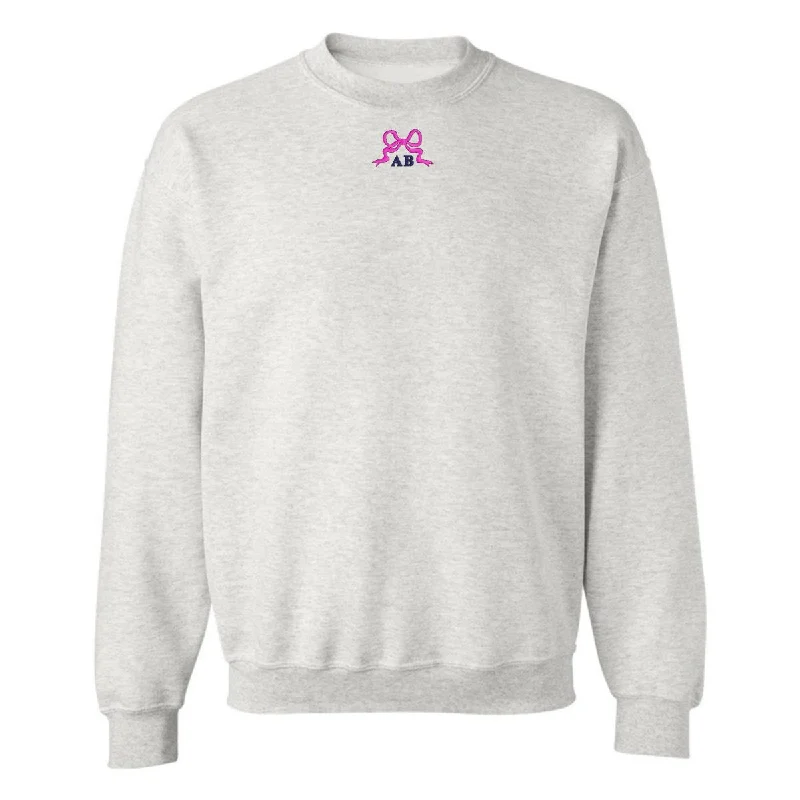 Must-Have Deals Inside!Initialed 'Tiny Bow' Crewneck Sweatshirt