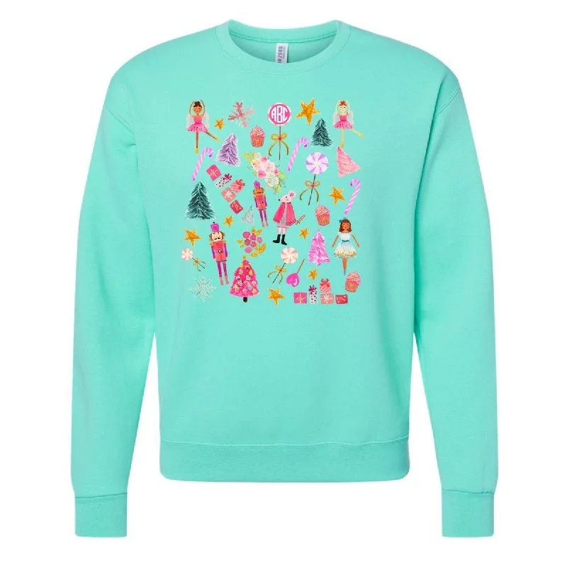Shop More, Spend Less!Monogrammed 'Watercolor Nutcracker' Crewneck Sweatshirt