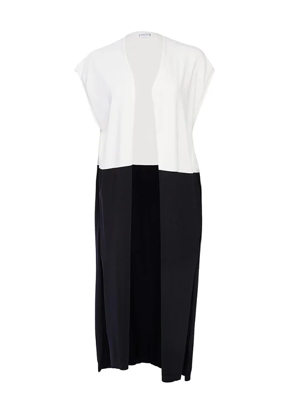 Flash Sale – Act Fast!Naya Sleeveless Fine Cardigan, Black & White