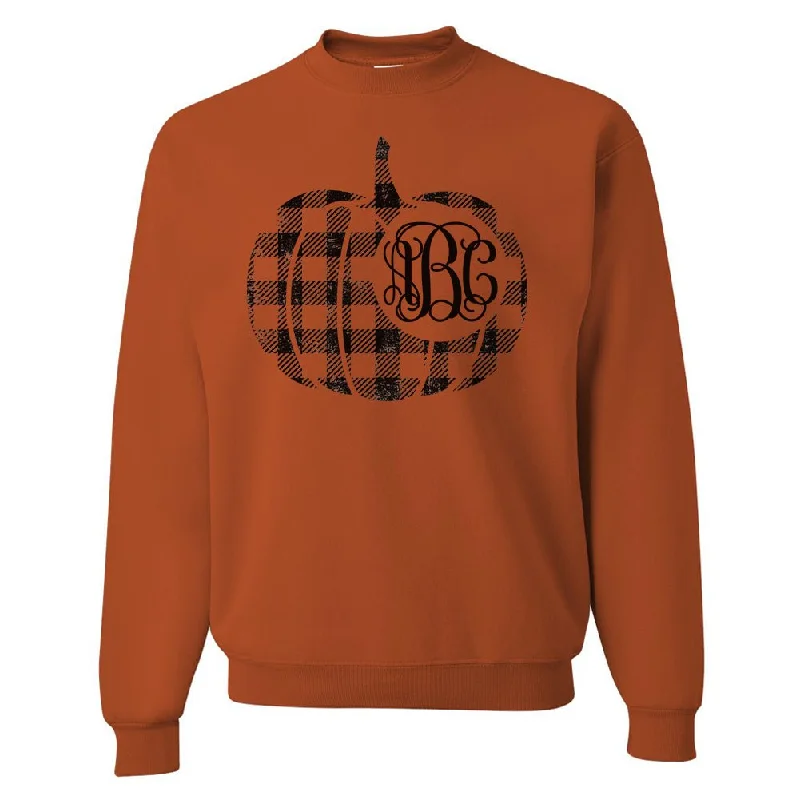 Sale Alert – Get Ready to Shop!Monogrammed 'Plaid Pumpkin' Crewneck Sweatshirt