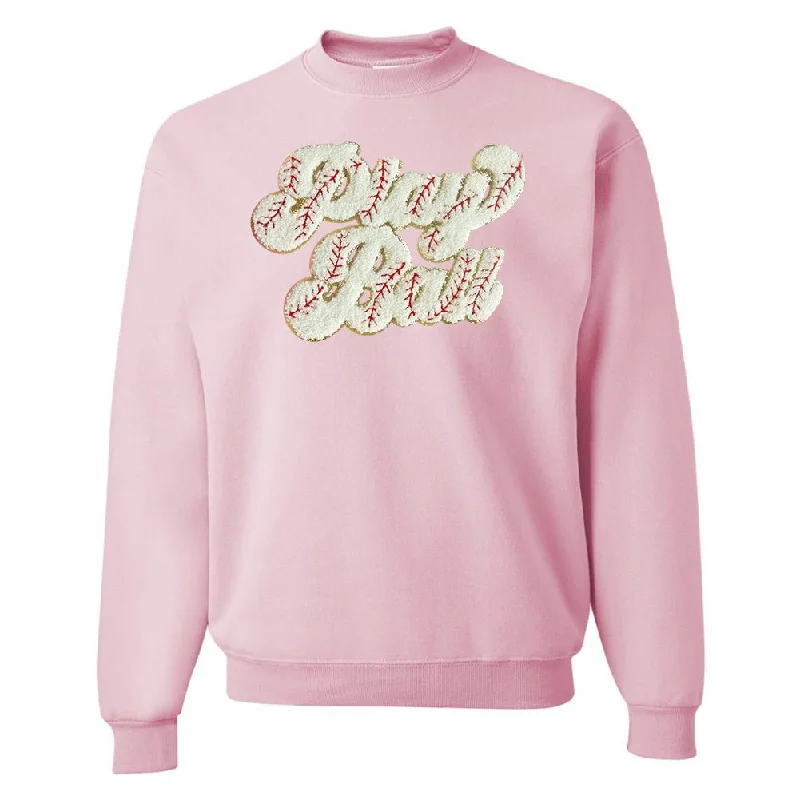 Don’t Wait – Shop Today!Play Ball Letter Patch Crewneck Sweatshirt