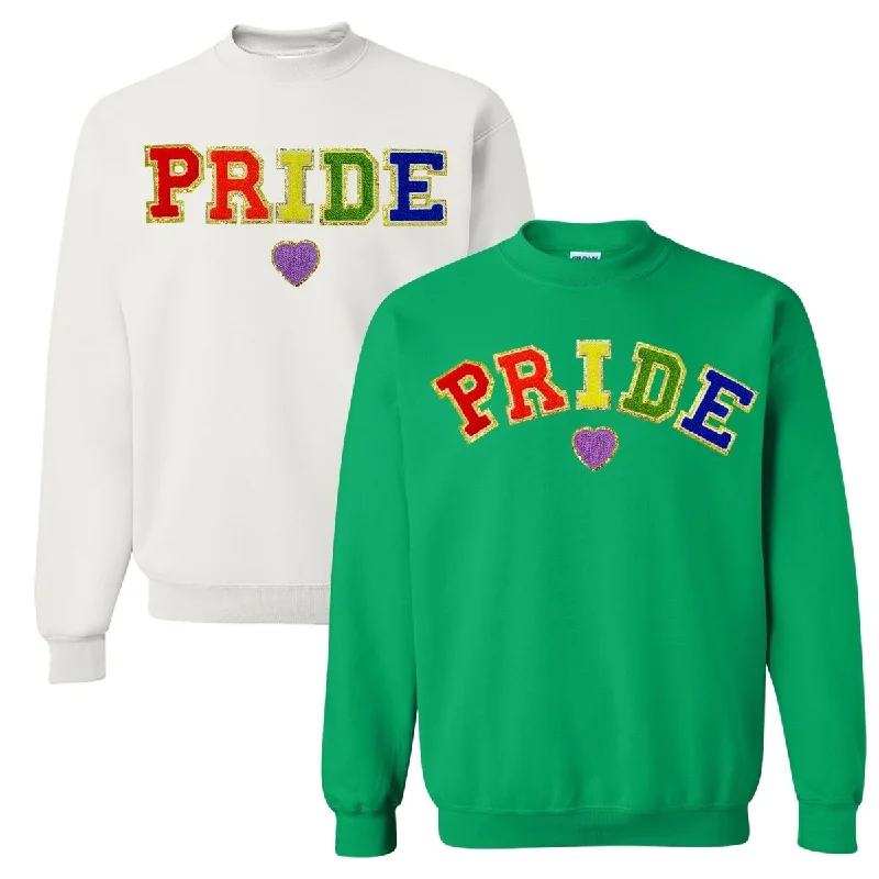 Lowest Prices Guaranteed!Pride Letter Patch Crewneck Sweatshirt