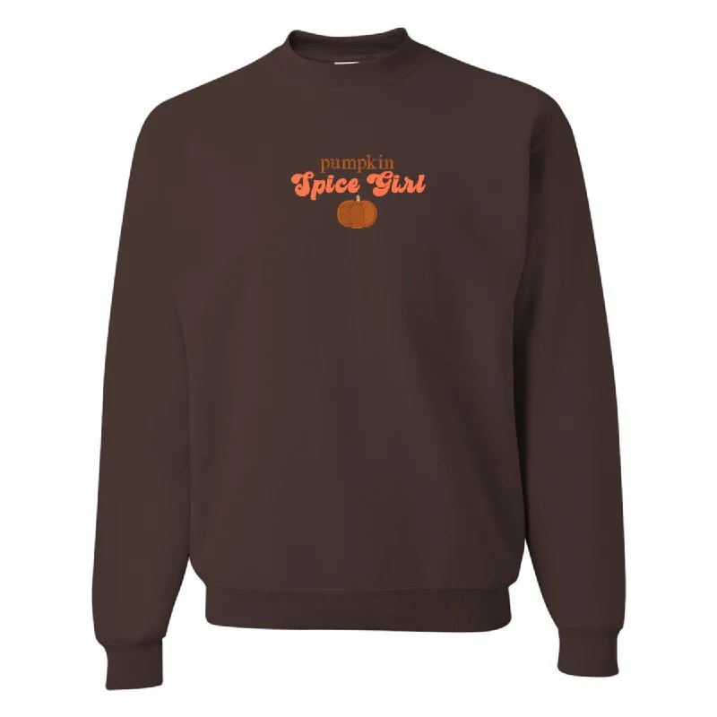 Exclusive Offers You’ll Love!'Pumpkin Spice Girl' Embroidered Crewneck Sweatshirt