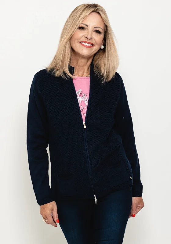 Price Drops You’ll Love!Rabe Knitted Full Zip Cardigan, Navy