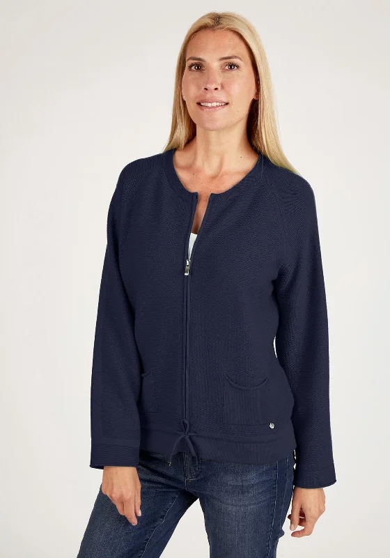 Sale Alert – Get Ready to Shop!Rabe Ribbed Knit Zip Cardigan, Navy