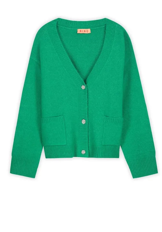 Your Best Deals Are Here!Rino & Pelle Sanoe Boxy Knit Cardigan, Emerald