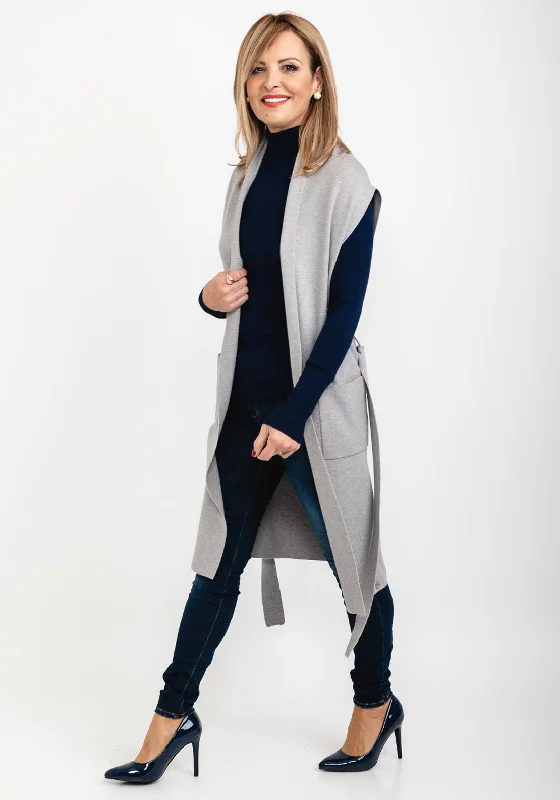 Crazy Discounts Inside!Rino & Pelle Long Sleeveless Cardigan, Moonstone