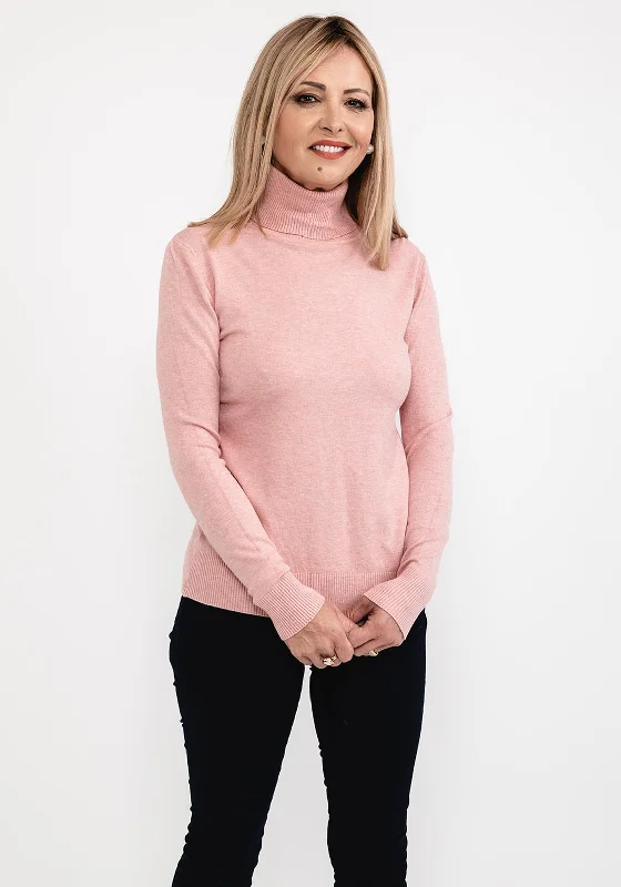 Mega Sale Happening Now!Seventy1 Fine Knit Roll Neck Sweater, Rose