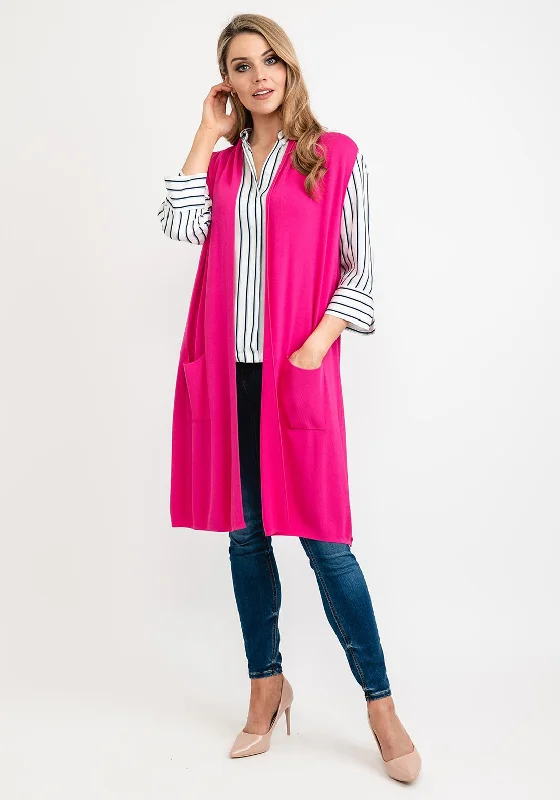 Special Discounts Inside!Seventy1 One Size Long Sleeveless Cardigan, Pink