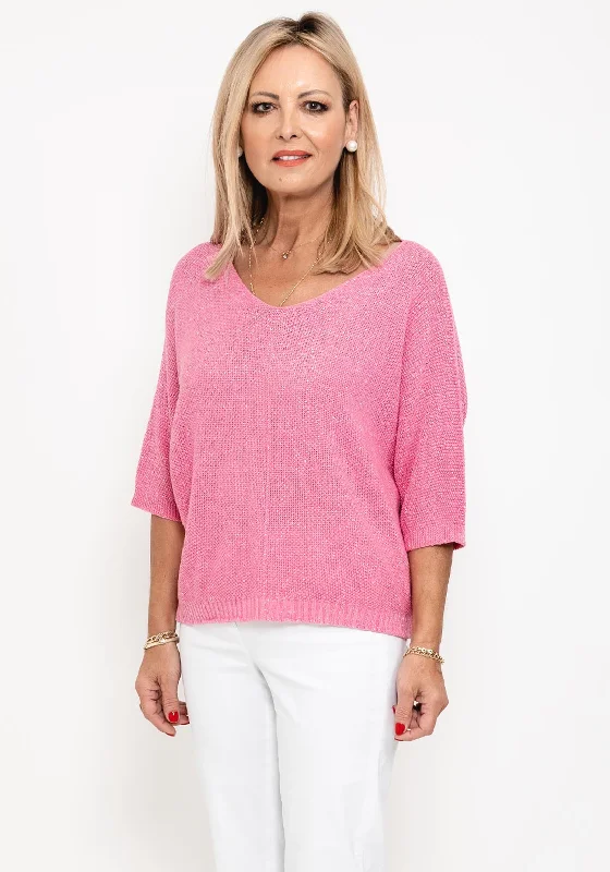 Get More, Spend Less – Shop Now!Seventy1 One Size Metallic Detail Knit Jumper, Pink