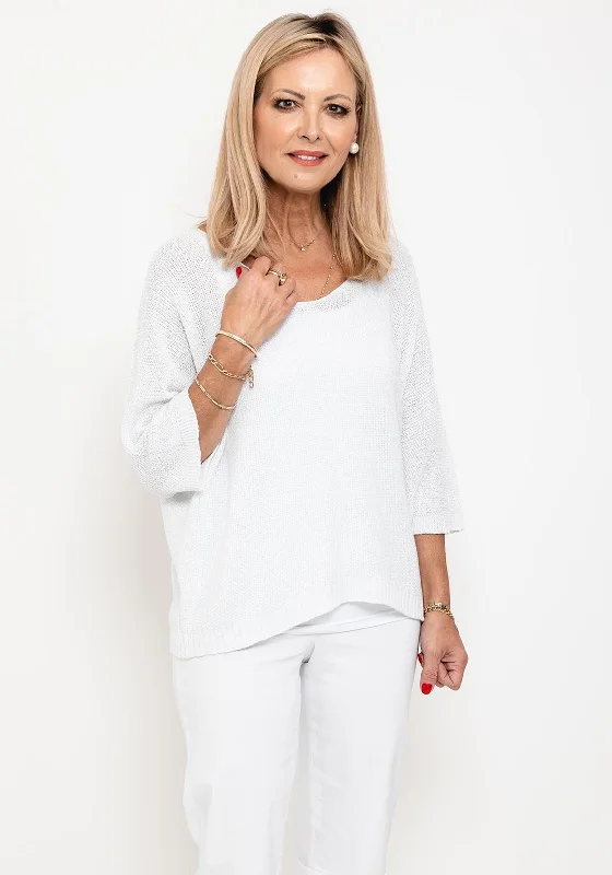 Shop Today, Save Tomorrow!Seventy1 One Size Metallic Detail Knit Jumper, Silver