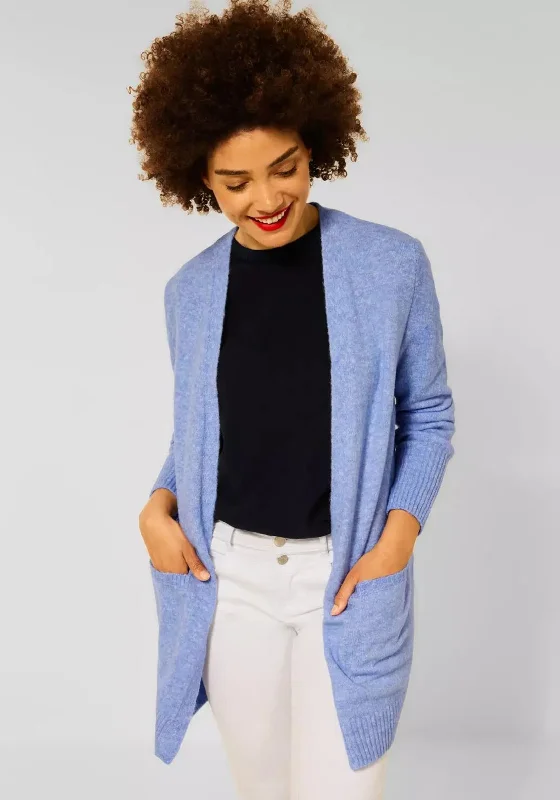 Exclusive Offers You’ll Love!Street One Long Open Knit Cardigan, Blue Melange