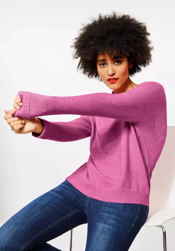 Shop Early, Save Big!Street One Piped Round Neck Jumper, Pink Crush