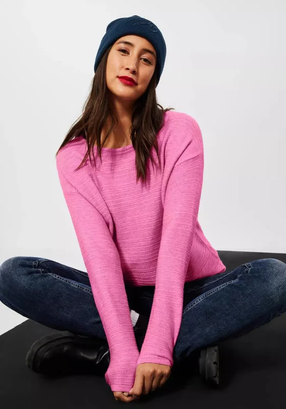 Score Huge Discounts Today!Street One Ribbed Sweater, Pink Crush