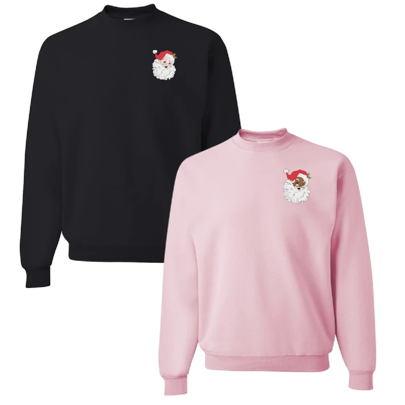 Exclusive Deals Just for You!'Vintage Santa' Embroidered Crewneck Sweatshirt