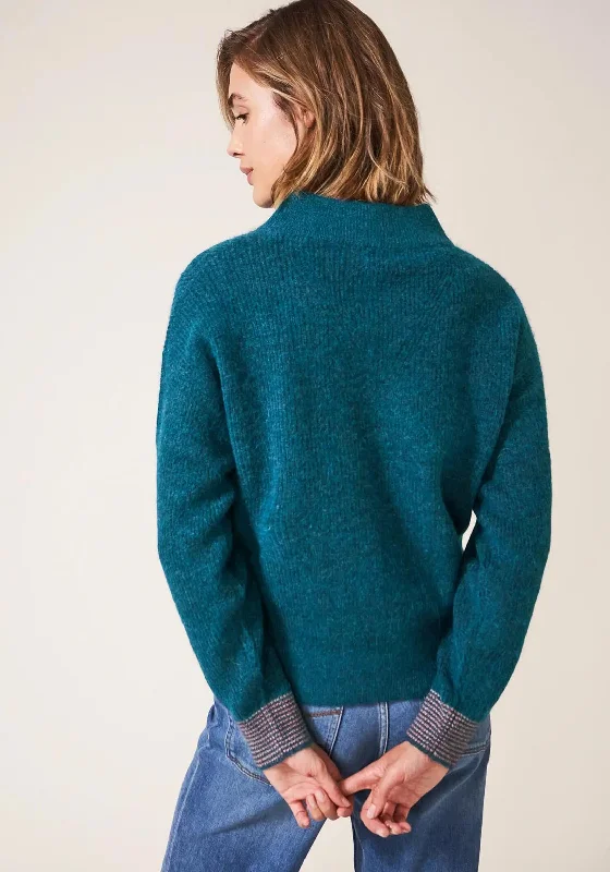 Enjoy Huge Discounts Now!White Stuff Weekend Knitted Bomber Cardigan, Dark Teal