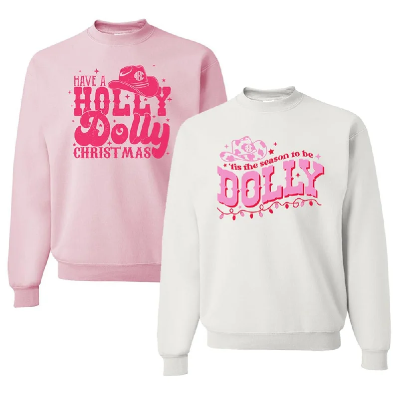 Special Discounts Inside!Monogrammed 'Holiday Dolly' Crewneck Sweatshirt