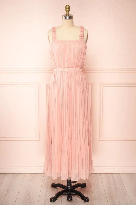 Limited Edition, Limited Price!Inari Pink | Pleated Midi Dress