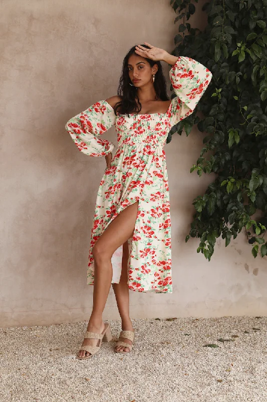 Huge Savings – Act Now!Love Affair Midi Dress Floral