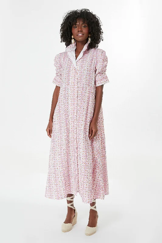 Only a Few Left – Order Now!Pink Floral Venetia Midi Dress