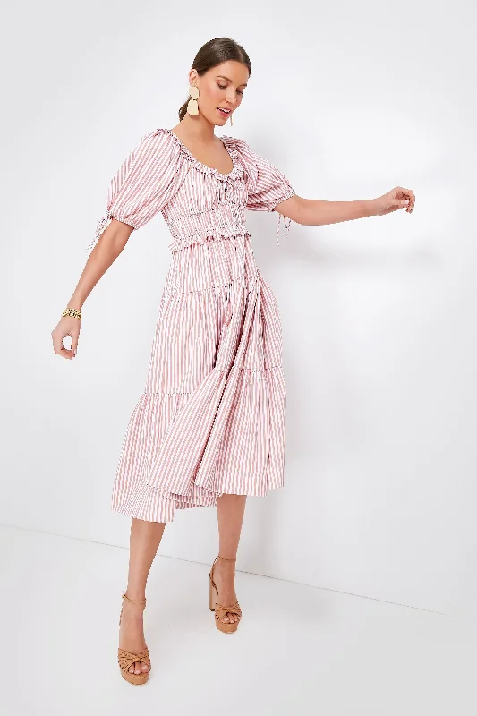 Shop Today, Save Tomorrow!Pink Striped Brielle Midi Dress