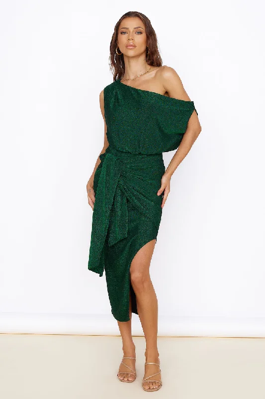 Limited Deals, Unlimited Savings!Thunderstorm Midi Dress Green