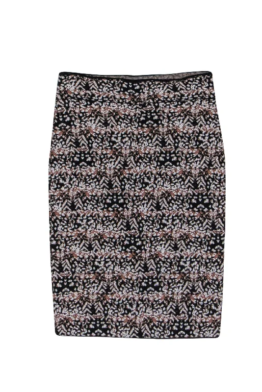 Your Discount is Waiting!BCBG Max Azria - Black & Brown Patterned Bandage Midi Skirt Sz M Your Discount is Waiting!BCBG Max Azria - Black & Brown Patterned Bandage Midi Skirt Sz M