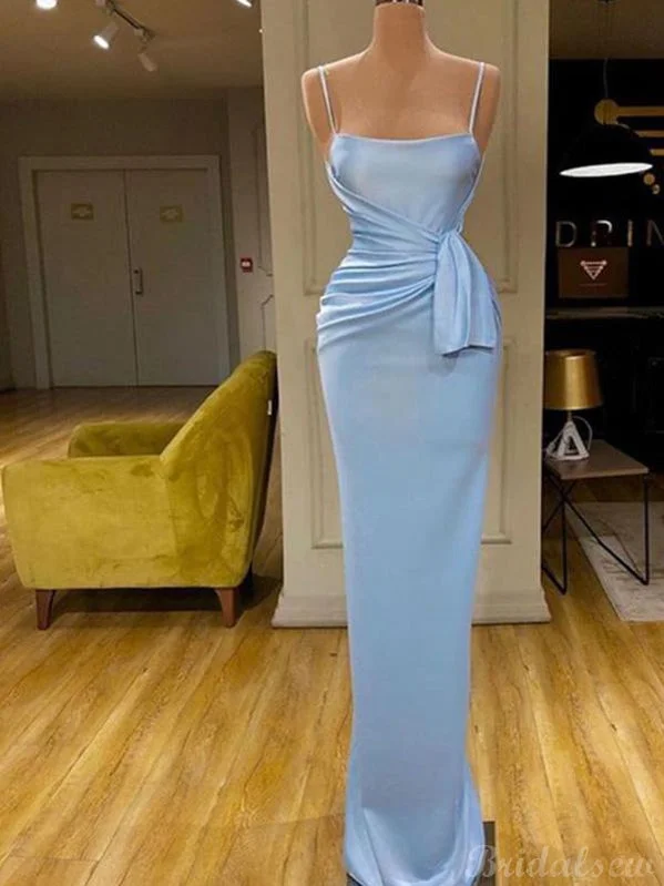 Your Favorite Sale is Back!Blue Mermaid Simple Unique Straps Long Prom Dresses PD151 Your Favorite Sale is Back!Blue Mermaid Simple Unique Straps Long Prom Dresses PD151