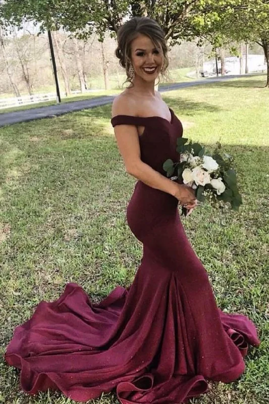 Limited Time Offer!Burgundy Mermaid Prom Dress    cg19817