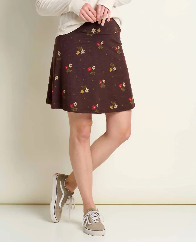 More Discounts, More Joy!Chaka Skirt In Carob Duo Print