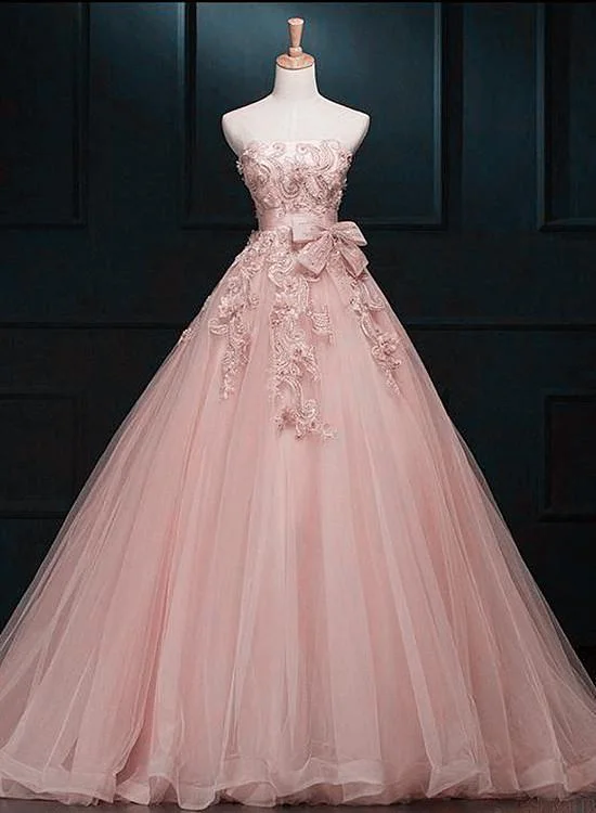 Every Deal is a Steal!Charming Pearl Pink Tulle Sweet 16 prom Gown with Lace, Long Party Dress cg19822 Every Deal is a Steal!Charming Pearl Pink Tulle Sweet 16 prom Gown with Lace, Long Party Dress cg19822
