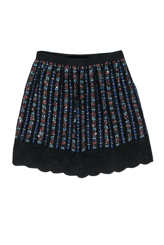 Price Drop Alert!Club Monaco - Black & Multicolored Sequin & Beaded A-Line Skirt Sz 4 Price Drop Alert!Club Monaco - Black & Multicolored Sequin & Beaded A-Line Skirt Sz 4