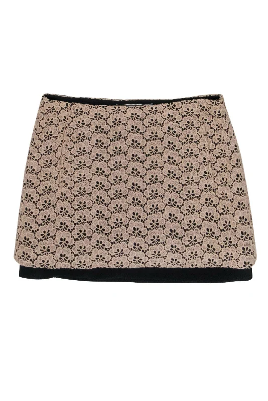 Don’t Wait – Shop Today!Diane von Furstenberg - Beige Floral Lace Miniskirt Sz 2