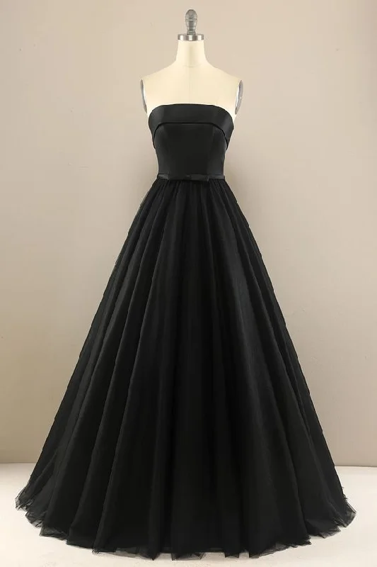 Your Chance to Save is Now!Elegant A Line Strapless Black Prom Dress    cg19832