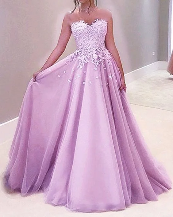 Unlock Huge Savings Now!Elegant lilac tulle prom dresses sweetheart lace appliques sweetheart princess ball gown for teens cg19889 Unlock Huge Savings Now!Elegant lilac tulle prom dresses sweetheart lace appliques sweetheart princess ball gown for teens cg19889