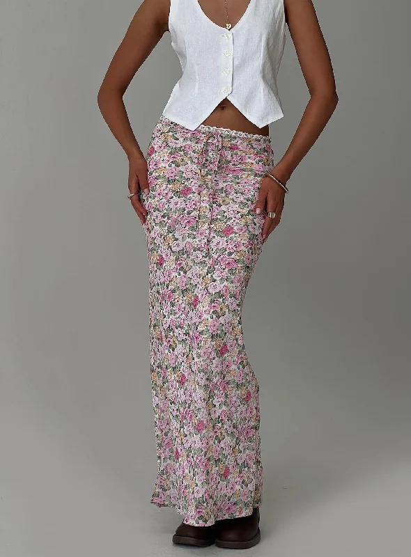 Grab Yours Before It’s Too Late!Emily Maxi Skirt Pink Floral