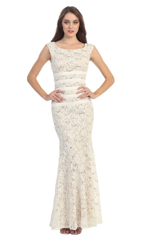 Best Price of the Season!Eureka Fashion - 2050 Lace and Satin Sequin Affordable Prom Gown Best Price of the Season!Eureka Fashion - 2050 Lace and Satin Sequin Affordable Prom Gown