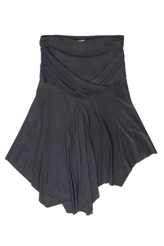 Sale Alert – Get Ready to Shop!Helmut Lang - Gray Draped Asymmetric Skirt Sz S