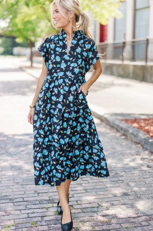 Unmissable Offers Await!In Your Dreams Black Floral Midi Dress