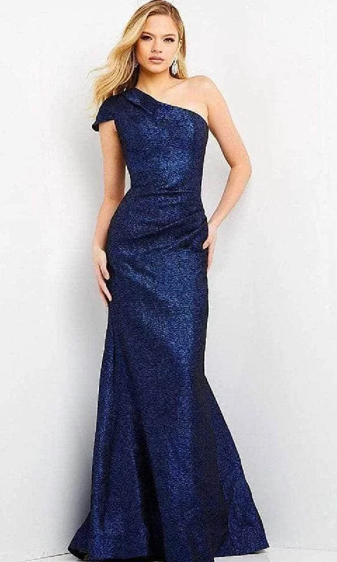 Save Money, Shop Happy!Jovani - 06751SC Asymmetric One Shoulder Cap Sleeve Evening Dress - 1 pc Cobalt in Size 8 Available Save Money, Shop Happy!Jovani - 06751SC Asymmetric One Shoulder Cap Sleeve Evening Dress - 1 pc Cobalt in Size 8 Available