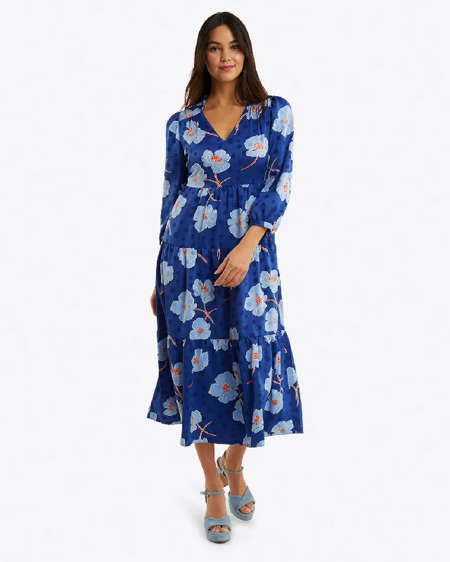 More Discounts, More Joy!Katie Midi Dress in Printed Dot Jacquard