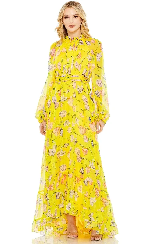 Steals and Deals Await!Mac Duggal 68218 - Floral Long Sleeve Prom Dress